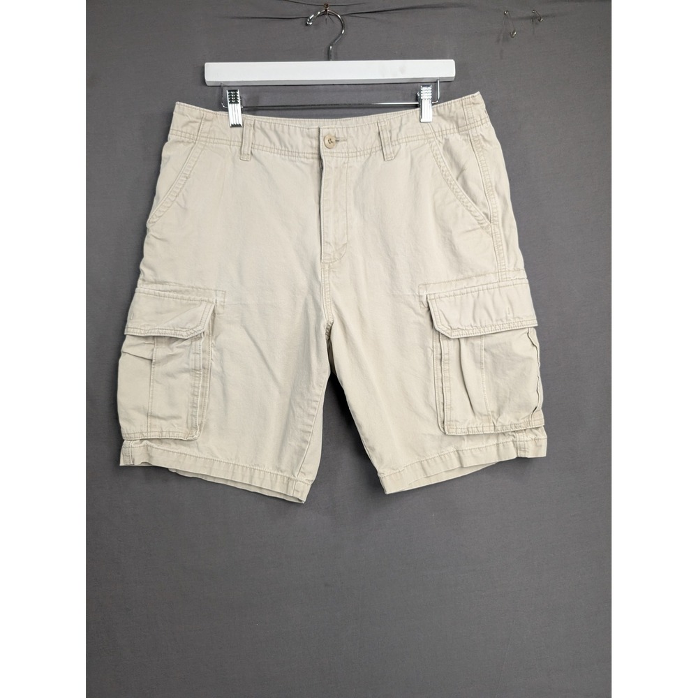 Old Navy Mens Cargo Shorts 34 Beige Cotton Twill H/T BK Cargo A Stones Throw